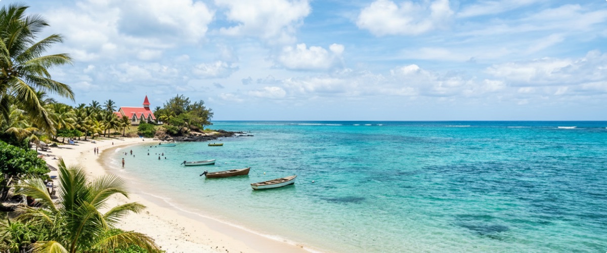 Coastline of the north of Mauritius